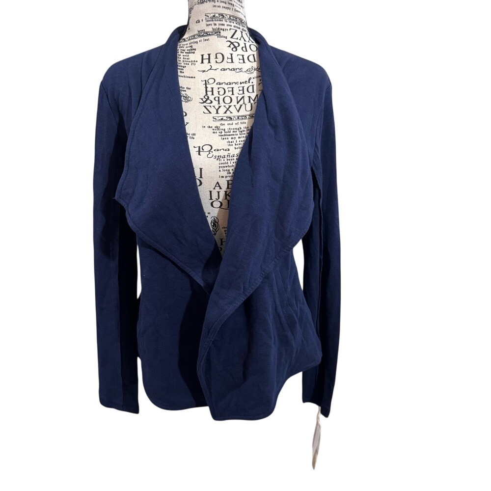 Caslon navy cotton jacket medium